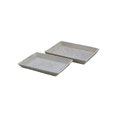 thumbnail image 1 of Plutus Brands PBTH93441 Natural Fiber Rattan Tray, White - Set of 2, 1 of 1