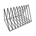 thumbnail image 3 of Storage  Record Holder 9 Slot Metal Storage Rack  Albums Storage Organizer Magazine Book CD Album Triangle Display Rack Record Stand for Home Offices Waiting Room Lounges, 3 of 6