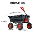 thumbnail image 2 of JoanKaren Garden Dump Cart,800lbs Capacity,Heavy Duty Yard Wagon with All Terrain Tires & 180°Adjustable Handle,Black, 2 of 8