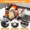 thumbnail image 4 of BEHERZT Expandable Dish Rack, Large Dish Drying Rack for Kitchen Counter, 304 Stainless Steel Foldable Dish Drainer Racks, 4 of 7
