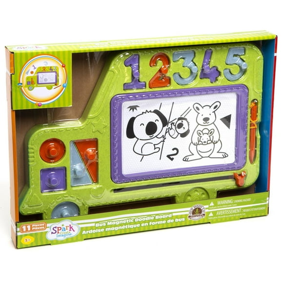 SCHOOL BUS MAGIC DOODLE BOARD, 10 piece set, ages 3+