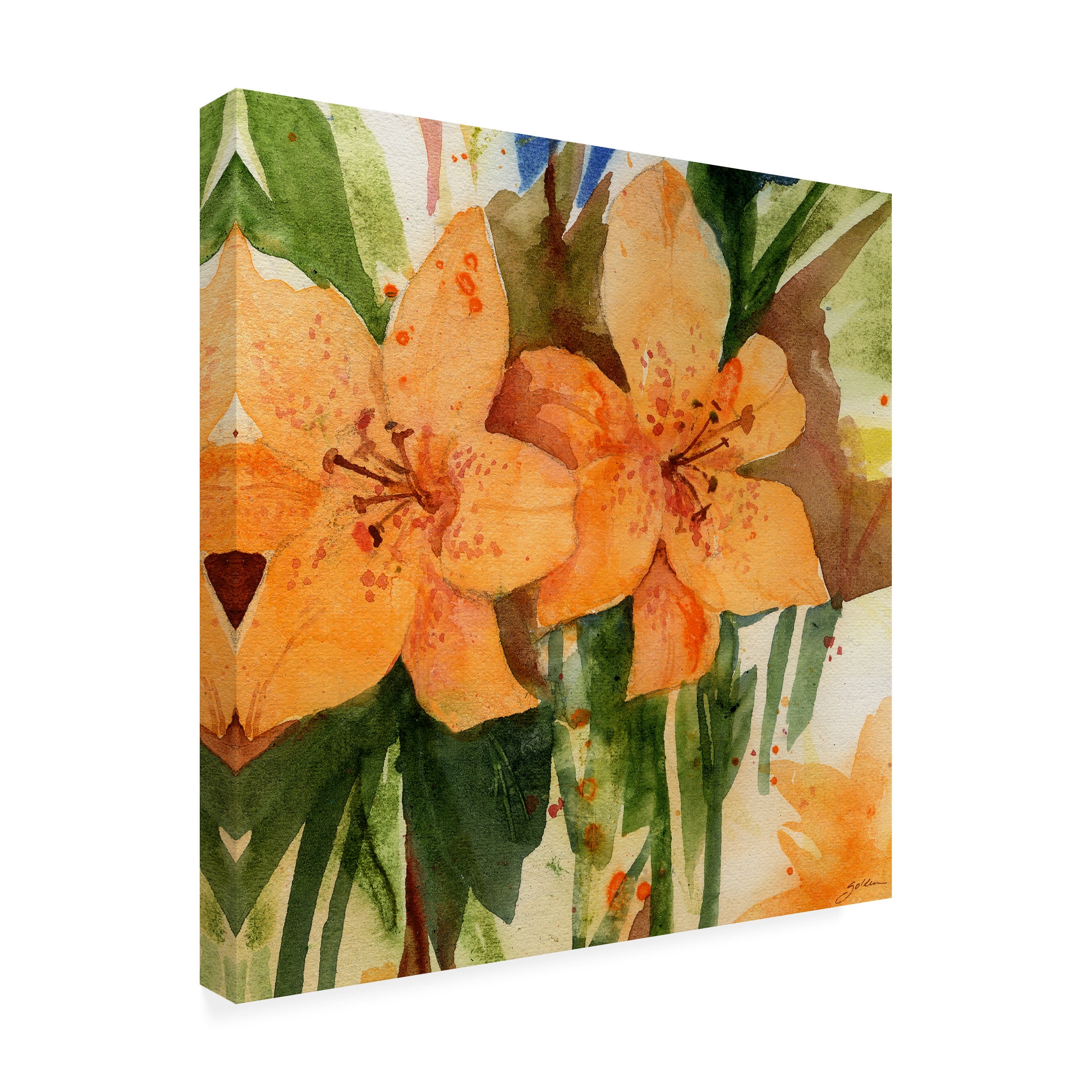 Sheila Golden 'Tiger Lilies' Outdoor All-Weather Wall Decor