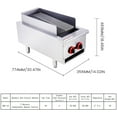 thumbnail image 6 of Hakka Brothers 14" Radiant Gas Charbroiler Commercial Gas Grill 2 Burners, 40,000 BTU, ETL Certified, 6 of 7