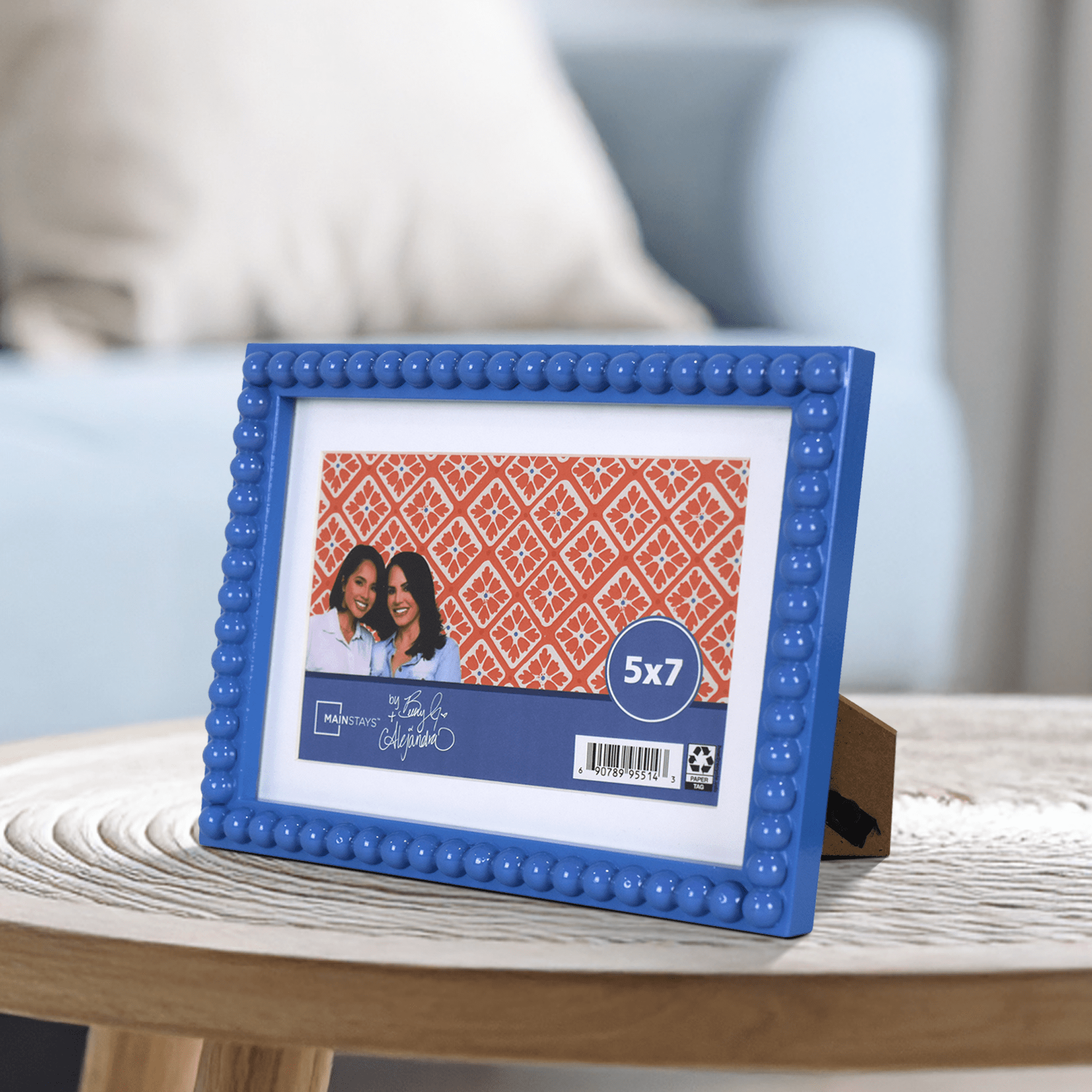 Mainstays by Becky G. & Alejandra 4" x 6" or 5" x 7" Beaded Photo Frame, Blue Eyes