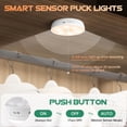 thumbnail image 2 of YOPTOP Warm/White LED Closet Lights Wireless Motion Sensor Night Light With Remote Control  USB Rechargeable Puck Lights  Dimmable Under Cabinet Indoor Lighting Magnet Stick-on Light For, 2 of 7