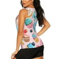 thumbnail image 3 of Fotbe Cupcakes and Donuts Womens Loose Fit Casual Flowy Slim-Fit Tank Tops Athletic Round Neck Trendy Sleeveless Summer Tops for Gym and Yoga-Small, 3 of 9