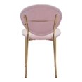 thumbnail image 4 of HomeRoots 389839 32.3 x 18.1 x 23.6 in. Stylish Pink Velvet & Gold Finish Dining or Accent Chairs, 4 of 5