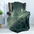 thumbnail image 4 of Fantasy Soft Flannel Fleece Throw Blanket, Moon Journey of an Astronaut on the Surface Outer Space Asteroid Field Universe, Cozy Plush for Indoor and Outdoor Use, 60" x 80", Grey White, by Ambesonne, 4 of 5