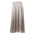 thumbnail image 4 of Riforla Womens Satin High Waist Hidden Elasticized Waistband Flared Casual A Line Midi Skirt Skirts for Women Khaki XL, 4 of 4