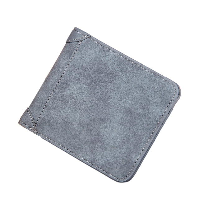 Cartera retro ultrafina de moda de cuero abrasivo horizontal para hombre