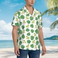thumbnail image 3 of Yiaed Frogs And Tropical Leaves Print Hawaiian Shirt for Men Short Sleeve Button Down Shirts Beach Shirts for Men,3X-Large, 3 of 7
