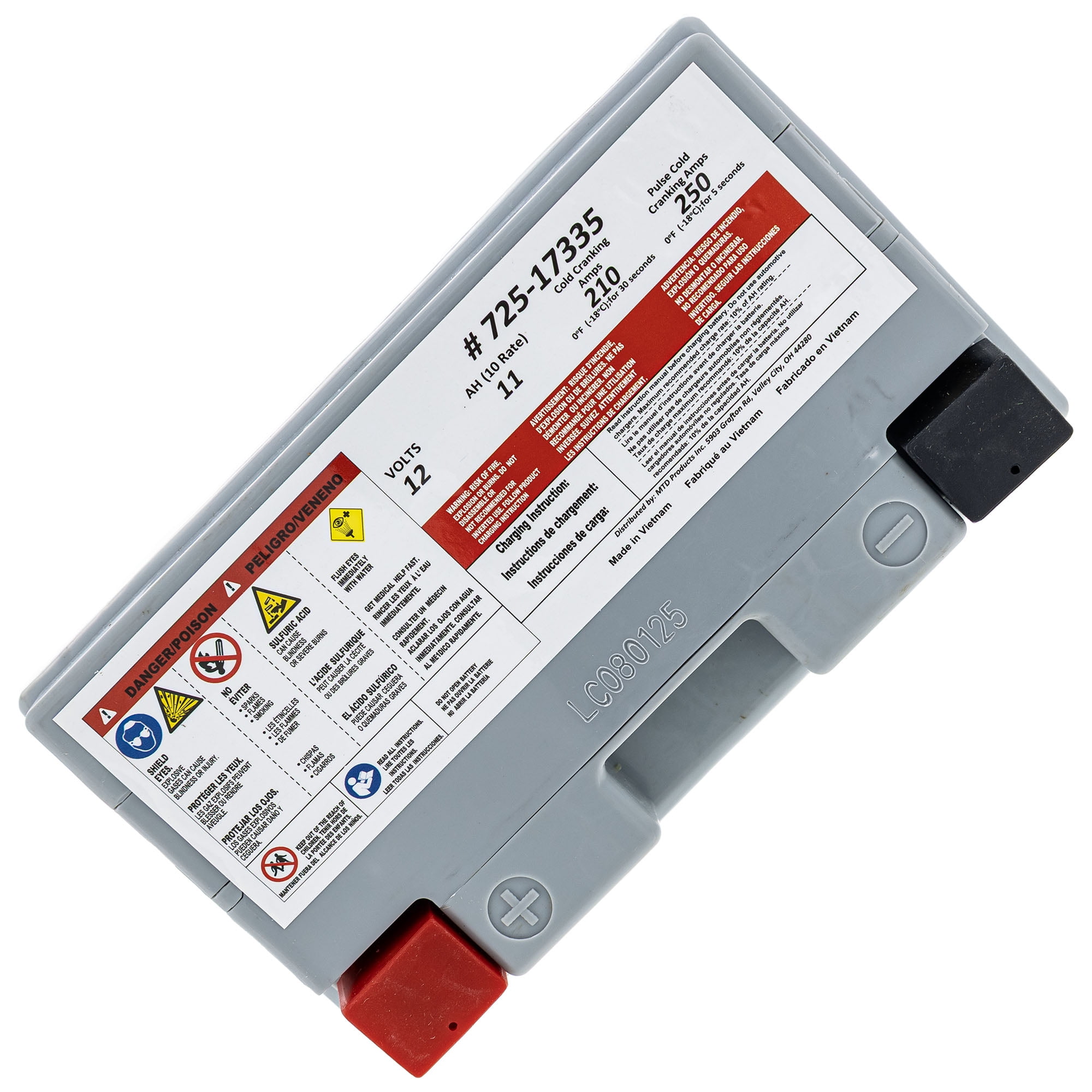 CUB CADET 490-280-F017 12-Volt AGM Battery 210 CCA 50 42 ZTXS6 ZTXS5 ZTXS4 ZTX6