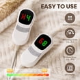 thumbnail image 4 of MARNUR Heated Blanket Queen Size 84"x90", Jacquard Faux Fur & Sherpa Electric Blanket with Dual Controllers,10 Heat Levels & 10H Timer, Machine Washable, White, 4 of 9