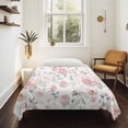 thumbnail image 4 of Pink Rose Tapestry for Bedroom Wall Hanging Tapestry, Modern Simple Romantic Flowers Floral Leaves Ceiling Backdrop Tapestries Poster Blanket Wall Decor for Teens Room Living Room Dorm 59" x 79", 4 of 8