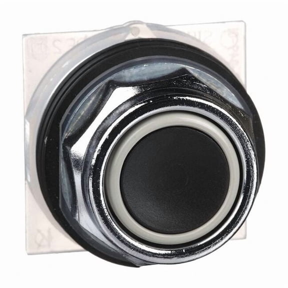 Schneider Electric Flush Push Button,Black,Non-Illum,30mm 9001KR1B