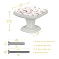 thumbnail image 4 of 4PCS Square Cabinet Fluorescence Knob Glowing in the Dark Furniture Drawer Pulls Handle with Screws Flamingo, 4 of 5