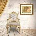 thumbnail image 3 of Vintage Maps 24x18 Gold Ornate Wood Framed with Double Matting Museum Art Print Titled - British and French Claims to North America 1756, 3 of 4