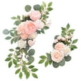 thumbnail image 2 of Multicolor Silk Rose Arch Flowers | Wedding Welcome Sign Decor | 19.68x9.84in Artificial Floral Swag with Clips & Ties | Party, Ceremony & Home Decoration, 2 of 6