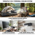 thumbnail image 6 of Mini Portable Air Conditioner with Remote, Wireless Air Conditioner Cooling Mist Fan, Small Wall Air Conditioner No Window No Drill, 3 Speed Evaporative AC for Home Office(Black), 6 of 9