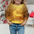 thumbnail image 2 of Gubotare Girl Christmas Sweatshirt Long Sleeve Tops for Kids Christmas Sweatshirt Kids (Gold,12-18 Months), 2 of 4