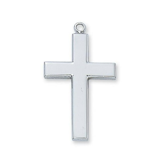 McVan L7024 1.22 x 0.7 x 0.5 in. Sterling Silver Cross Pendant for Brass Chain