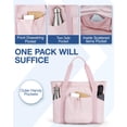 thumbnail image 3 of Bolsa de mano BAGSMART para mujer plegable con bolsa de almacenamiento de 20 litros (rosa), 3 of 7