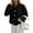 Black, variant on PRETTYGARDEN Women's Faux Fur Coat Fall Fuzzy Fleece Button up Shearling Cropped Jackets Winter Trendy Outerwear