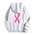 thumbnail image 4 of Breast Cancer Awareness Hoodies for Women 2025 Pink Ribbon Zip Up Graphic Hooded Sweatshirt with Pockets Jackets Coat, 4 of 6