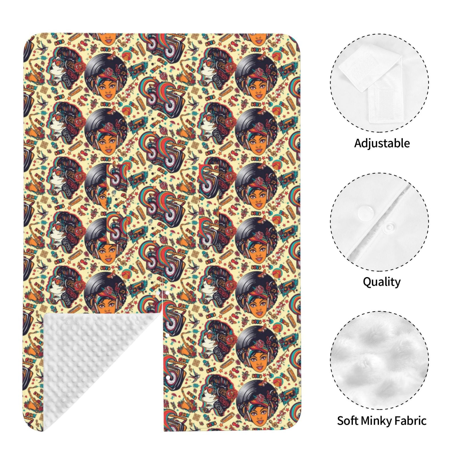 Car Seat Cover Baby - Fashion Hippie Girl Breathable Infant Car Seat Cover for Baby Carseat, Lightweight Comfort Baby Essentials Must Haves Newborn Stuff for Girl Boy