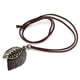 thumbnail image 5 of Collar Yinane Colgante de Hojas Vintage Cuero PU 80 cm Café, 5 of 8