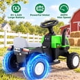 thumbnail image 3 of LAZY BUDDY Ride on Tractor with Detachable Trailer, 6V Toddler Ride on Toy with LED Lights, Anti-Skid Wheels, 3 of 9
