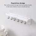 thumbnail image 3 of keepw Wall Mounted Slicer Holder Restaurant Shelf Punchless Kitchen Slicing Tool Organization Rack with Hooks White 1Set, 3 of 6