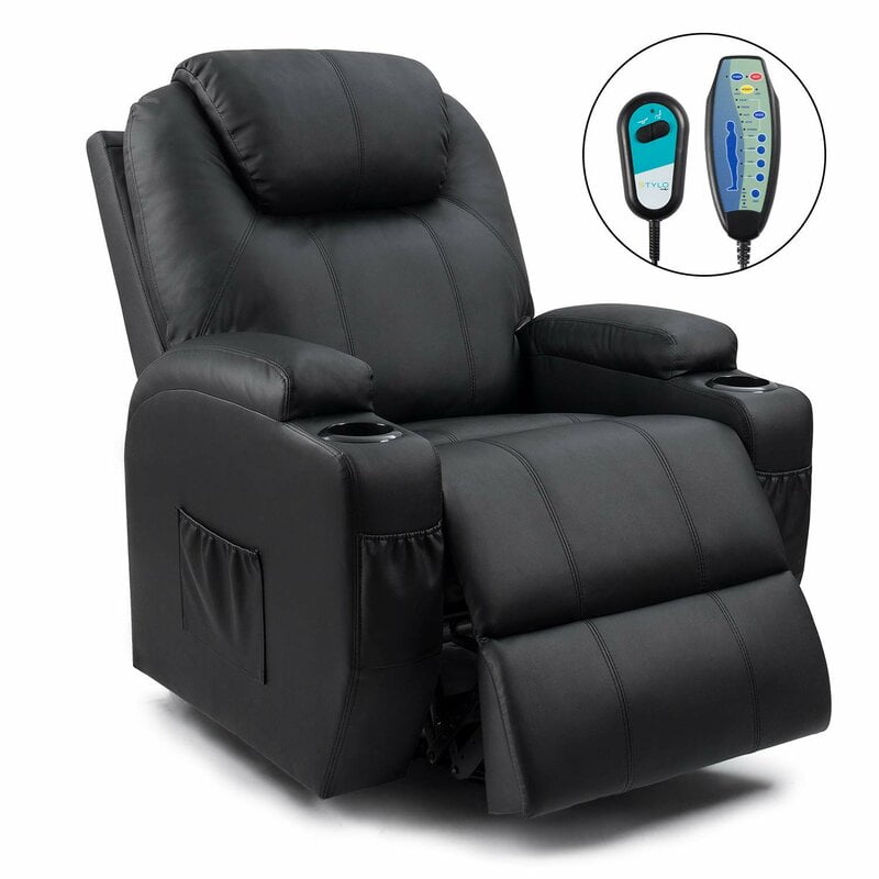 Victal Electric Lift Massage Recliner, Faux Leather Reclining Heated Massage Chair