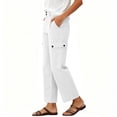 thumbnail image 6 of UKHCCC Women's Cargo Pants Elastic Waist Button Detail Multi-Pockets Quick Dry Outdoor Hiking Jogger Straight Leg Lightweight Travel Casual S-2XL, 6 of 9