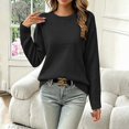 thumbnail image 3 of Afuyipoi Girls Chunky Knit Pullover Sweater Tunic Top for Kids Fall Winter Size 2-15Y Comfortable School Wear Black Size 12, 3 of 8