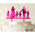 thumbnail image 1 of Personalized Family Cake Topper Custom Silhouette Wedding Cake Topper Cake Decorations Option Available 6-7 Inches Wide, 1 of 1