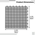 thumbnail image 6 of 12Pcs Modular Interlocking Cushion, 12" x12" Floor Mat, Non-Slip Plastic Drainage Tiles, Dry Deck Tiles for Bathroom Kitchen Balcony Patio Pet Areas, 6 of 7