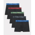 thumbnail image 2 of Hanes Boys Underwear Boxer Briefs, 5-Pack, Moves Breathable Mesh, X-Temp, Black, 2 of 5