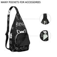 thumbnail image 2 of Gothic Moon Sling Backpack - Dark Celestial Starry Night Design Crossbody Bag, Steampunk Aesthetic Shoulder Pack for Travel & Daily Commute, 2 of 4
