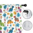 thumbnail image 4 of Blackout Kids Curtains,Colorful Dinosaurs Leaf White Pattern Childrens Insulated Curtains Set Of 2,Bedroom Essentials,Toddler Room Decor 42"x54", 4 of 5