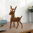 thumbnail image 7 of PEIBang Christmas Velvet Reindeer Decorations,Flocking Deer Figurine Statue Table Decorations for Home and Office, 7 of 7