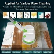 AlfaBot Cordless Electric Mop, Self-Propelled Dual-Spin Mop with LED Light & Spray, 260ml Tank 50 Mins Runtime, Lightweight for Hardwood Tile Cleaning Up to 2700 sq.ft