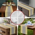 thumbnail image 6 of Yellow Gray Ombre Table Runner 108 Inches Long,Modern Gradient Abstract Art Cotton Linen Table Runners Dresser Scarves,Decorative Fabric Tabletop Scarf Furniture Cover for Home Dinner Party 13"x108", 6 of 8
