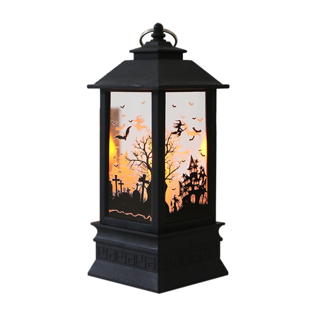 OAVQHLG3B 4 Pieces Halloween Portable Lantern Handheld Halloween Lamp