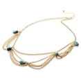 thumbnail image 2 of Diadema de joyería de 21,7 pulgadas de largo, color dorado, estilo retro, exquisita diadema con borlas de brillo para mujer, para bodas y fiestas, tipo 1, 2 of 12