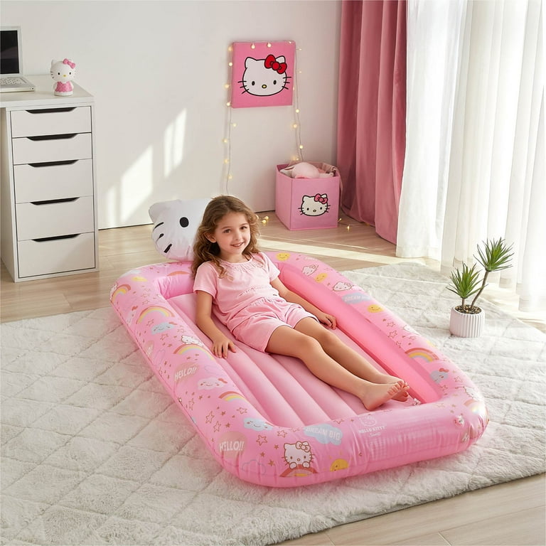 【新品】ハローキティ　エアベッド　シングル Hello Kitty Inflatable Portable Kids Travel Bed - Walmart.com