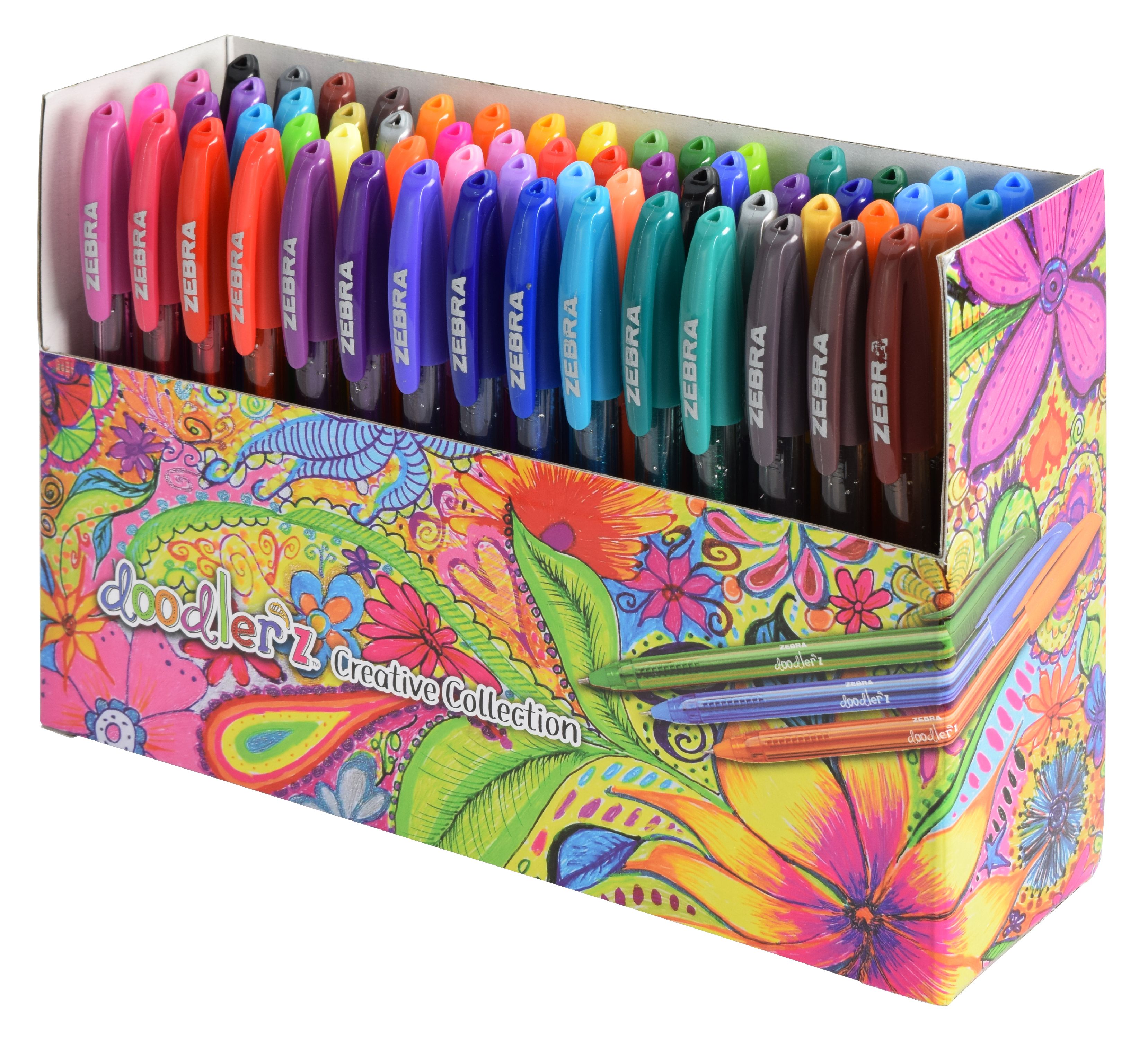 Zebra Pen Doodlerz Gel Stick Pens, Bold Point 1.0mm, Assorted Colors, 60-Count - image 4 of 8