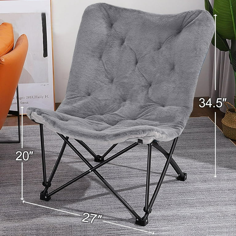 ABORON Comfy Living Room Chairs Oversized Folding Chair with Removable Cushion Lounge Lazy Chair for Bedroom and Living Room Flexible Seating Chair