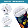 thumbnail image 5 of Ryvnso 30 oz Tumbler with Handle and Straw Cartoon Trucks Vehicle-t5 Insulated Stainless Steel Travel Mug with Lid, 5 of 9
