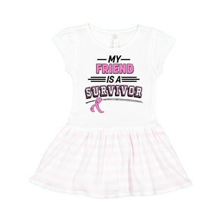 

Inktastic My Friend is a Survivor Breast Cancer Awareness Gift Toddler Girl Dress